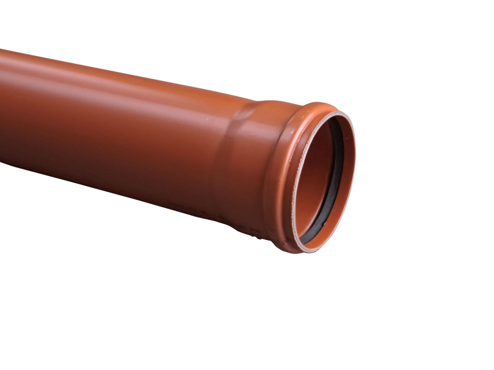 PVC-Rohr SN8 – 125&nbsp;mm – 5&nbsp;m – braun